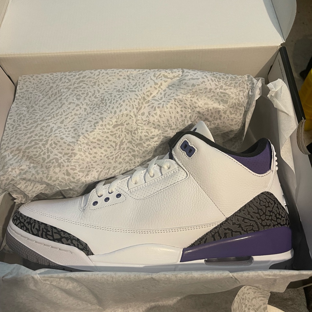 Air Jordan Retro 3 Purple Size 13 New